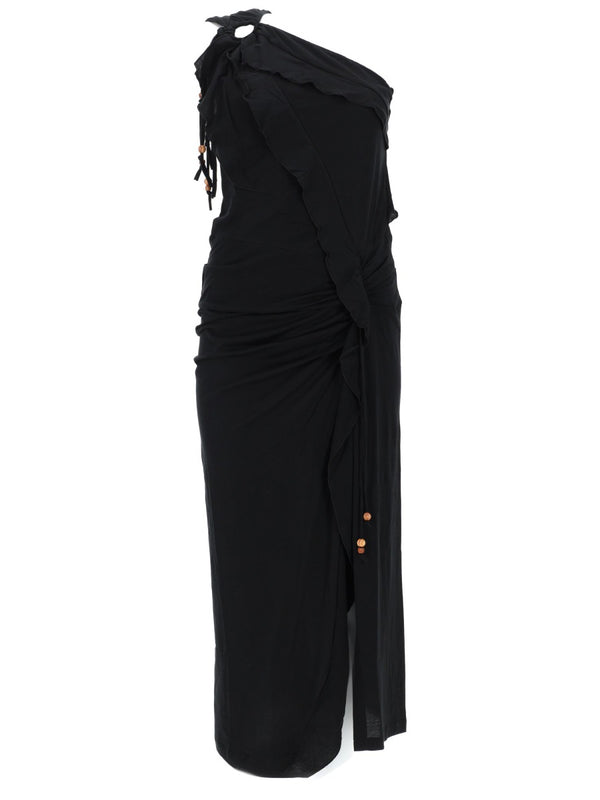 Midi Dress Juliane Black Cotton