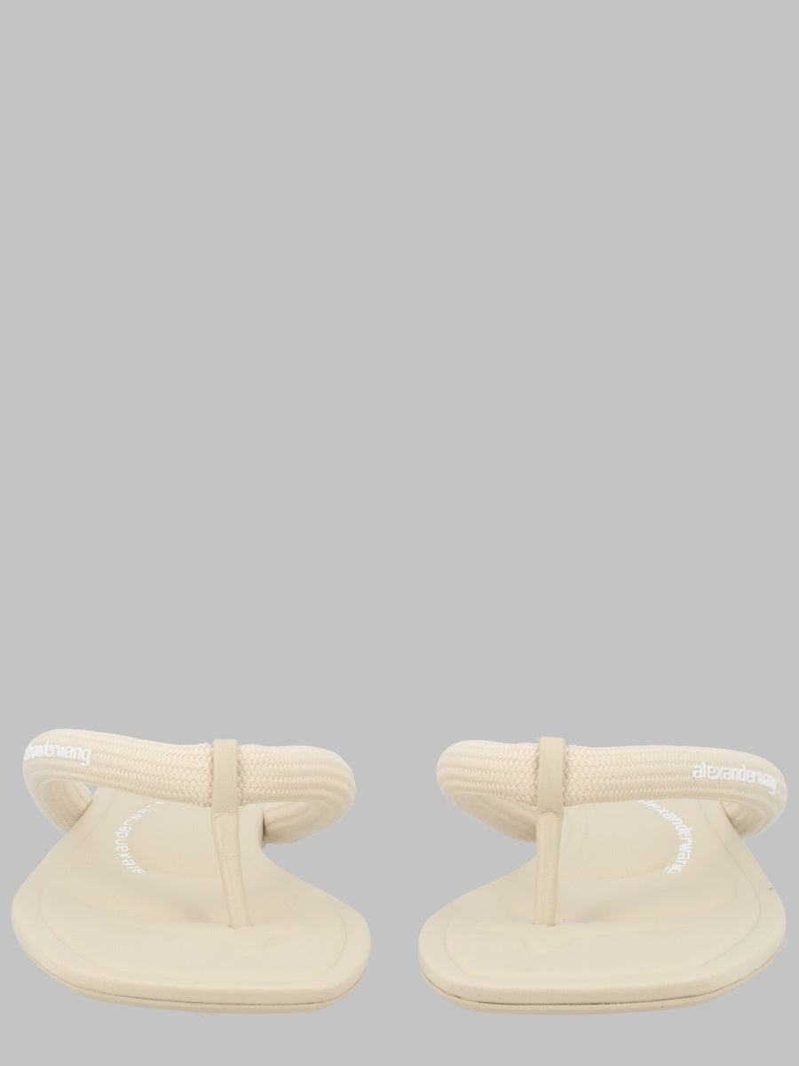 Thong Sandals Jenna Tubular Beige Polyester