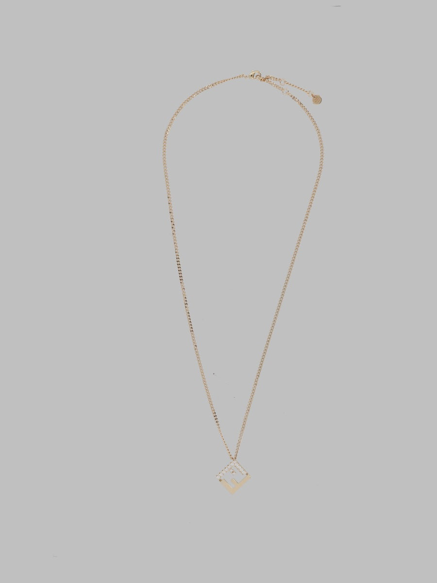 Necklace Forever Fendi Gold-Tone Brass / Zircon Necklaces