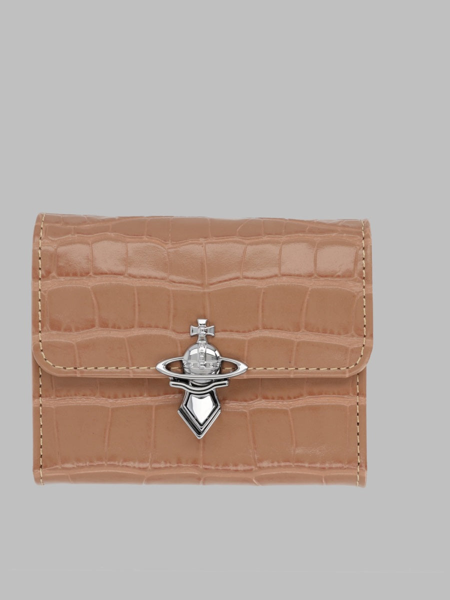 Calf Leather Wallet Orb Calsp Pink & Purses