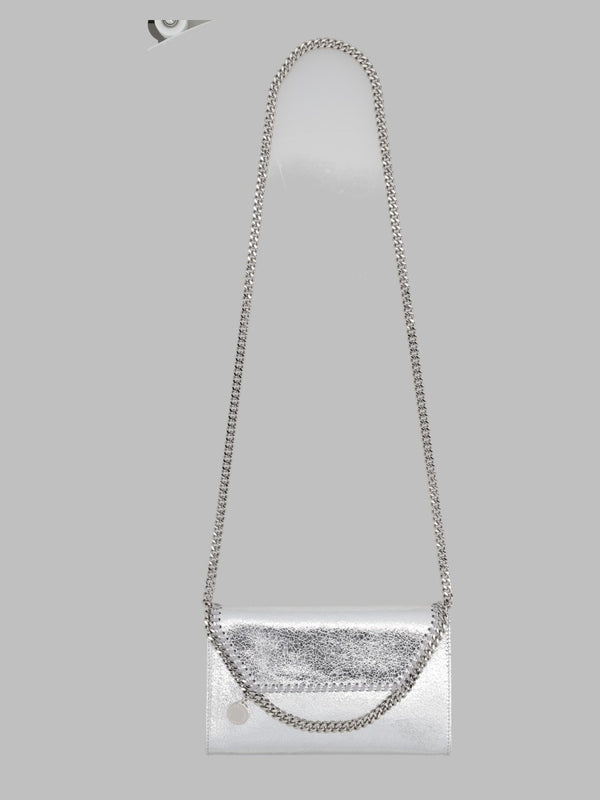 Shoulder Bag Falabella Mini Silver Polyester