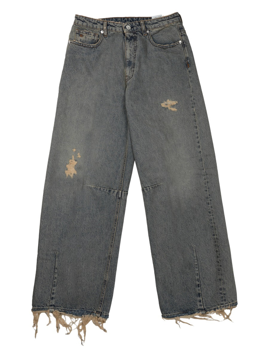 Jeans Ergonomic Destroy Denim Cotton Trousers