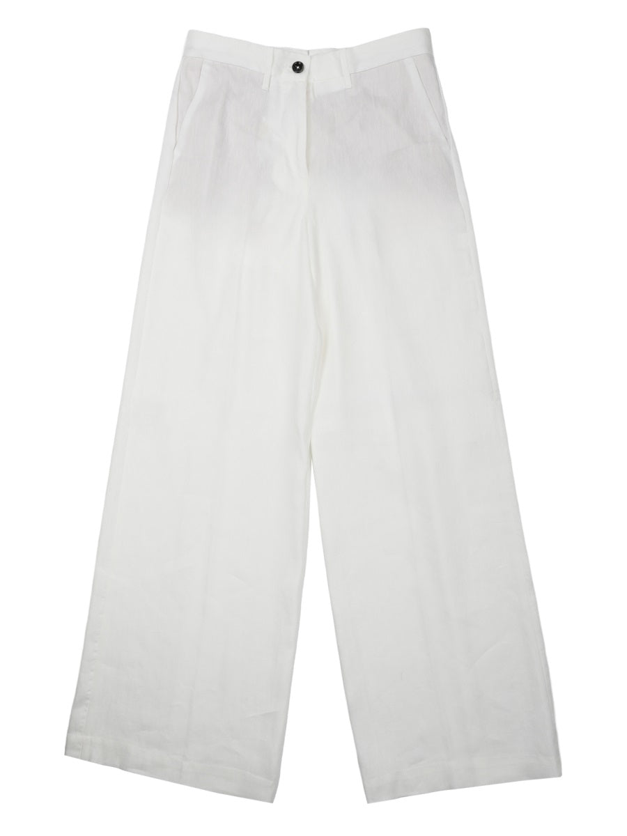 Trousers Karen White Viscose