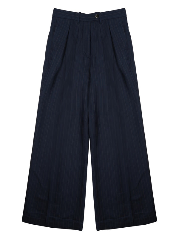 Palazzo Trousers Sandra Blue Viscose