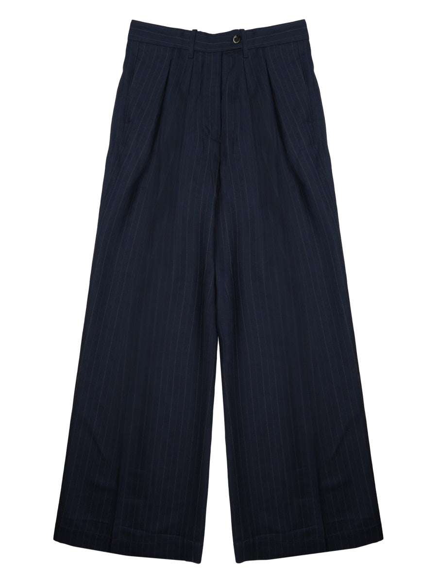 Palazzo Trousers Sandra Blue Viscose