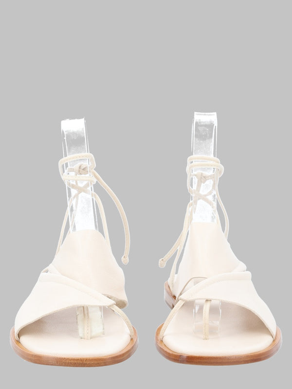 Asymmetric Sandal Clava Beige Lambskin