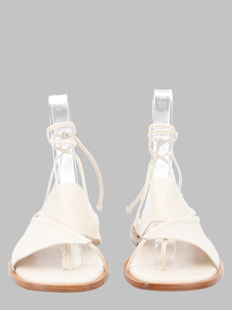 Asymmetric Sandal Clava Beige Lambskin