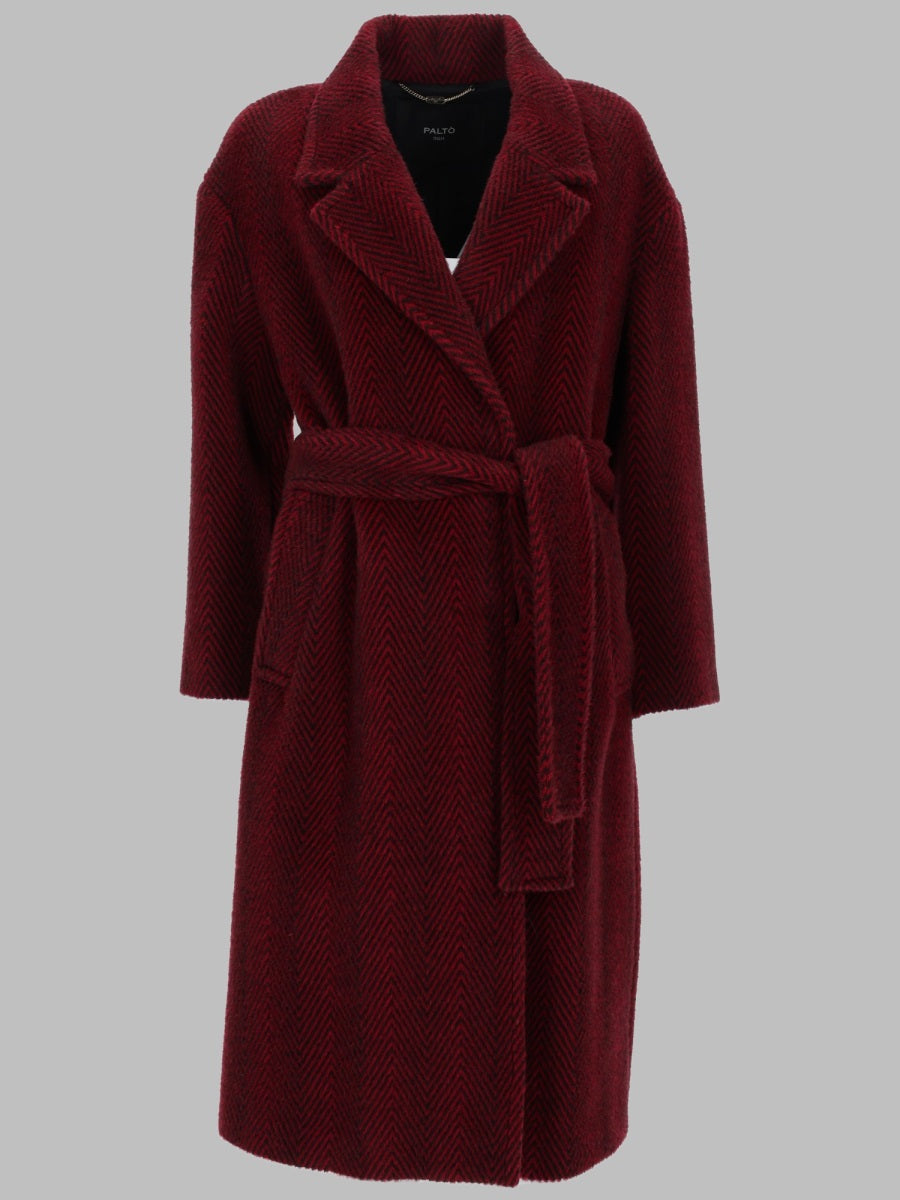 Coat Alpaca And Wool, Red Trench & Raincoats