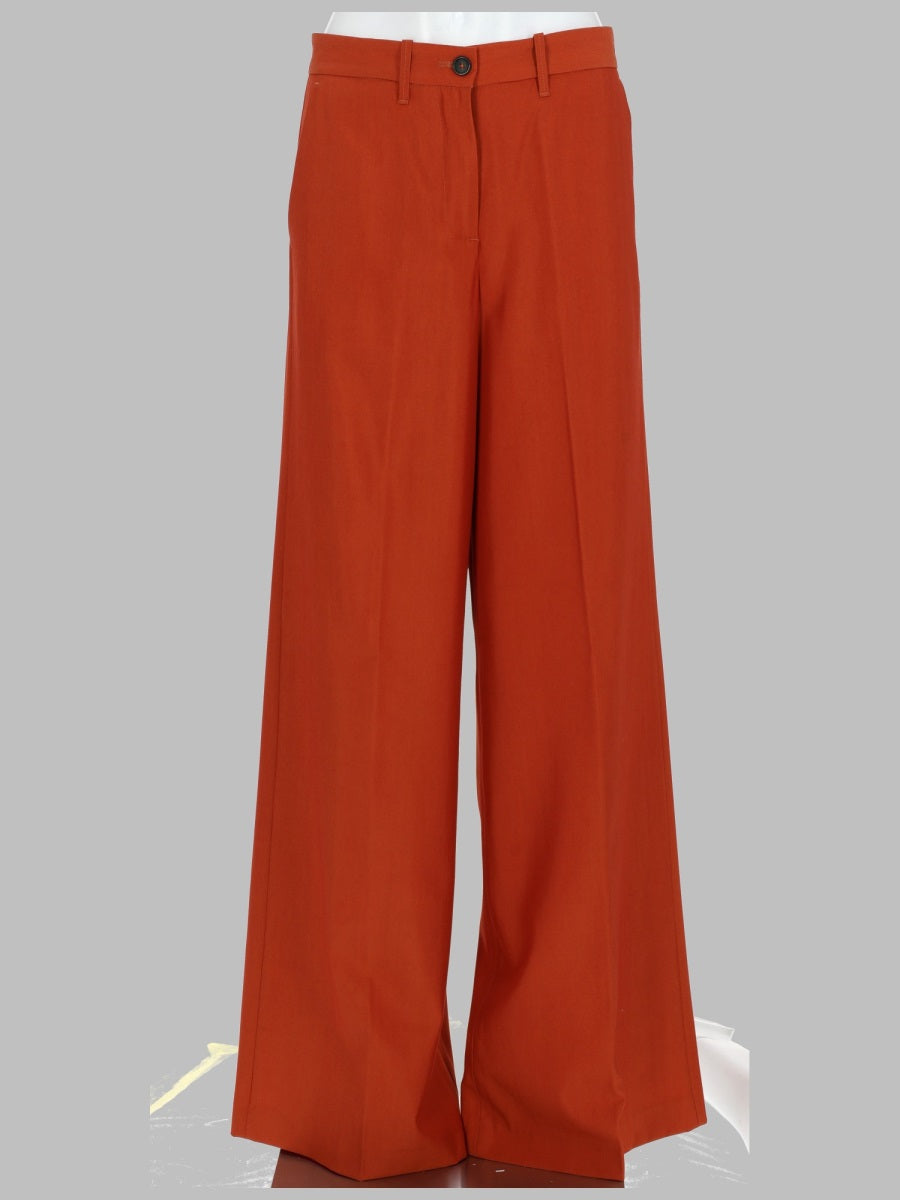 Trousers Karen Orange Wool Silk