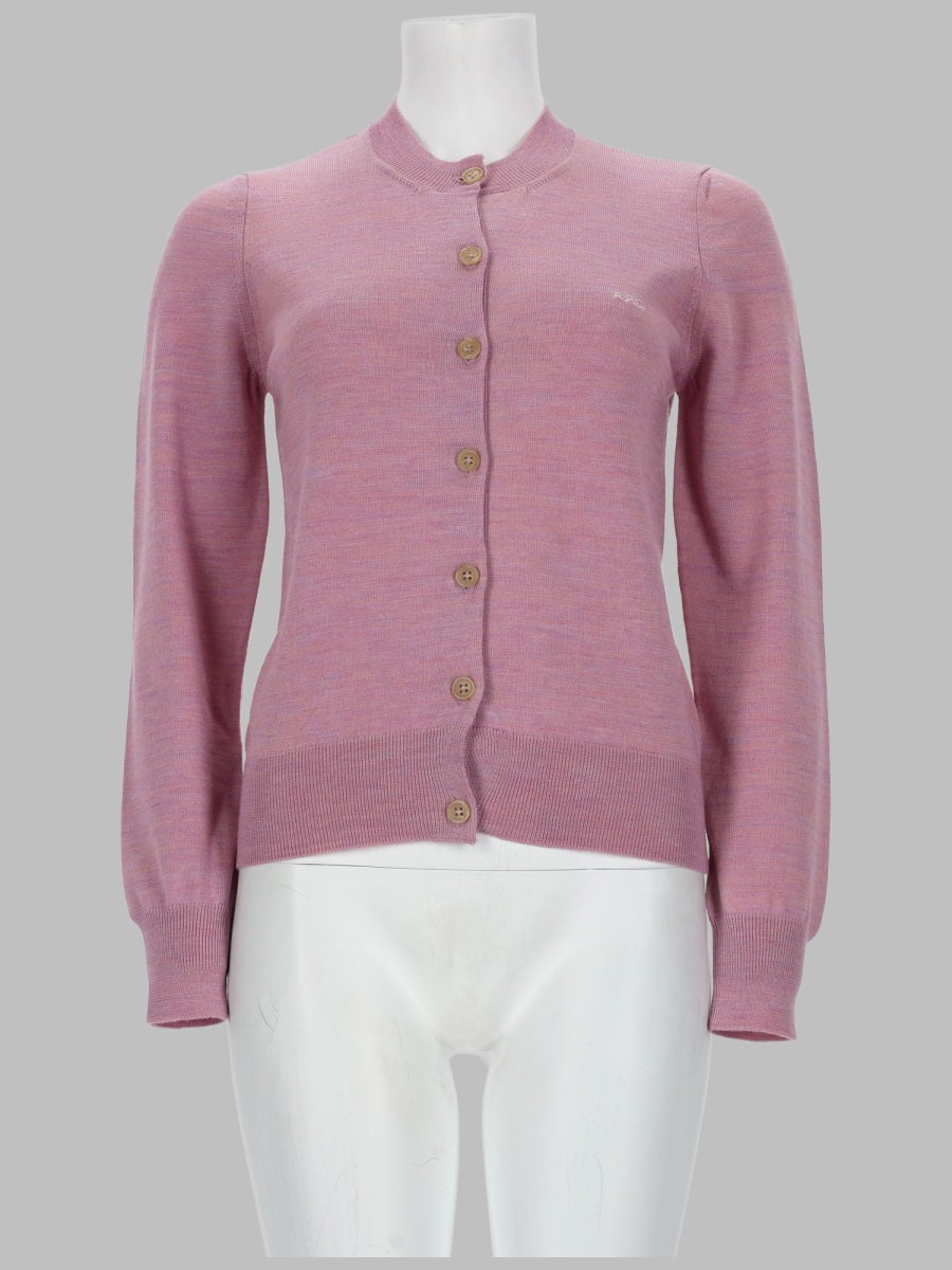 Cardigan Virgin Wool Pink Jumpers