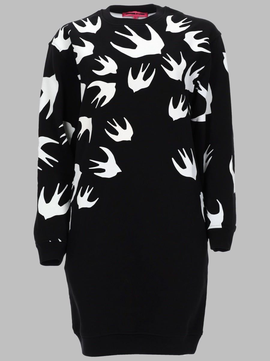 Mini Cotton Dress Black Polyester