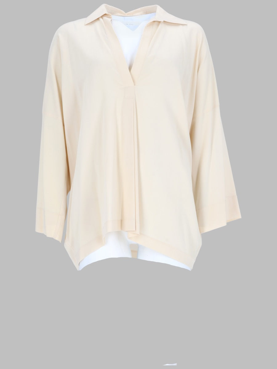 Silk Blouse Ivory Shirt