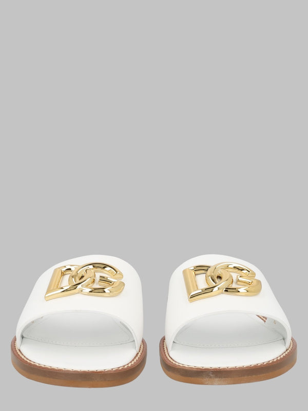 Ciabatta Flats White Calf Leather