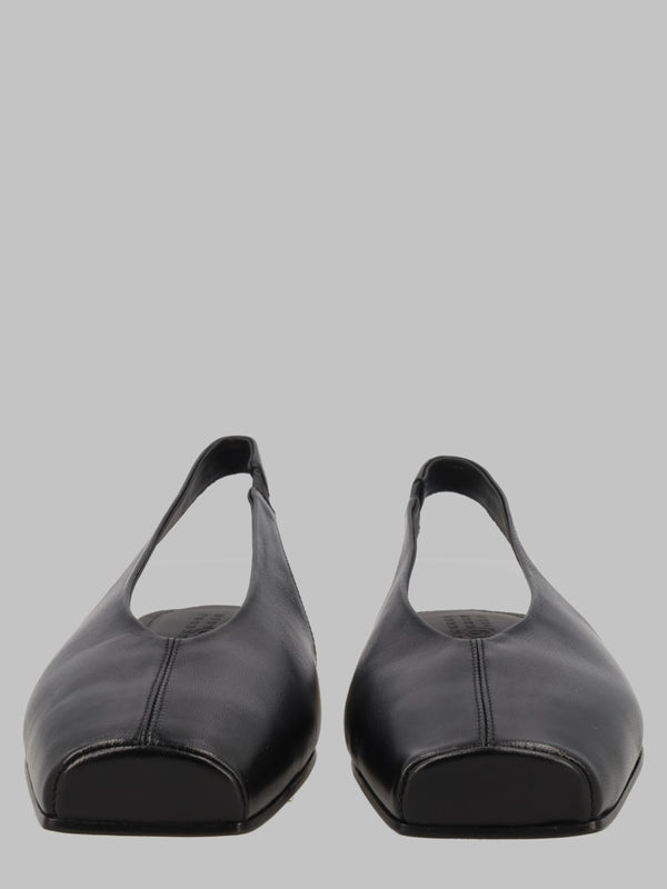 Ballerina Slingback Black Leather Shoe