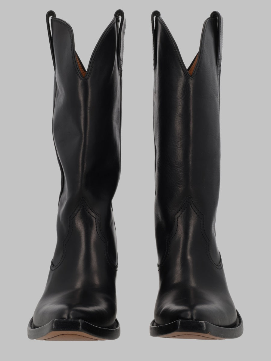 Boots Stivale Heelless Black Calf Leather