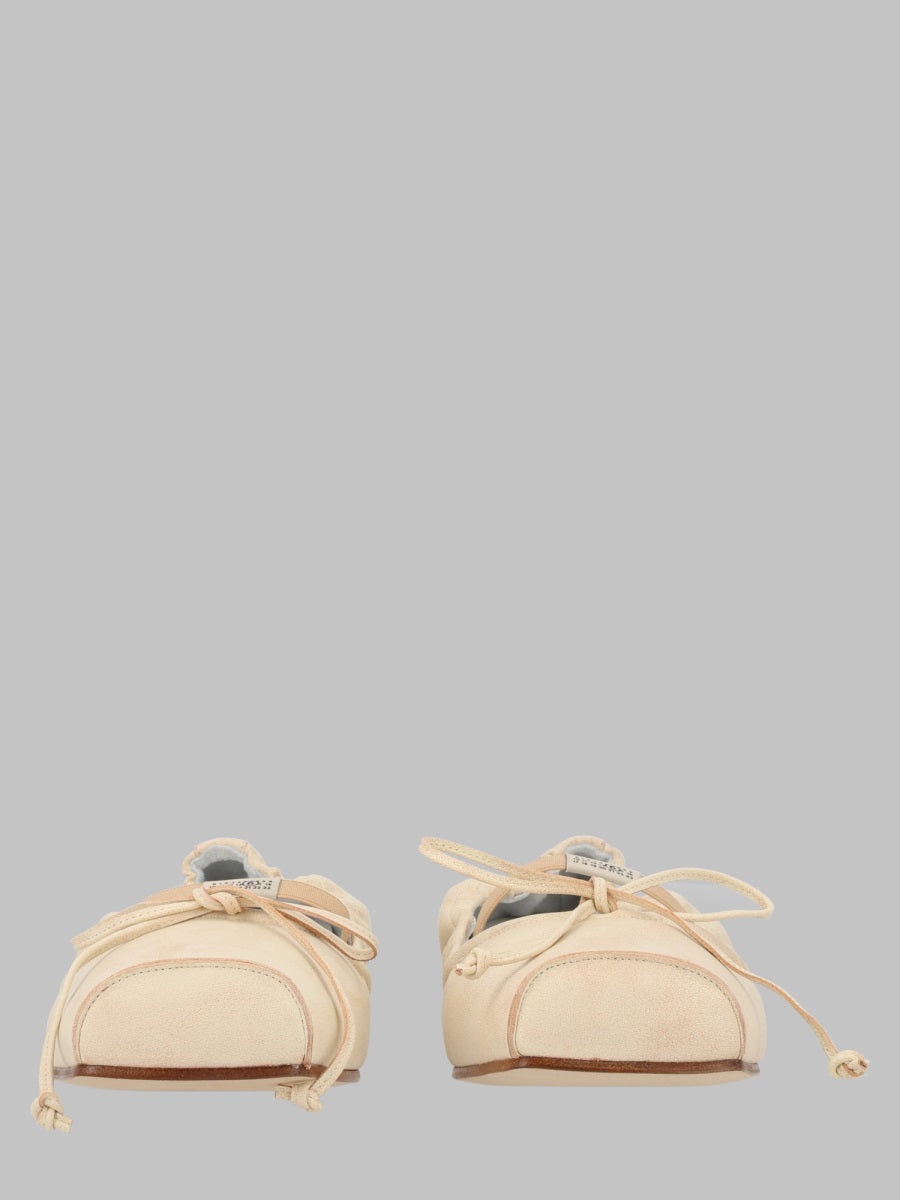 Ballerina Flats Leather Nude Calf
