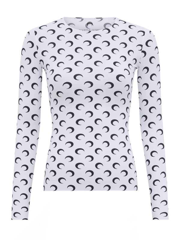 Top Moon White Polyamide Tops