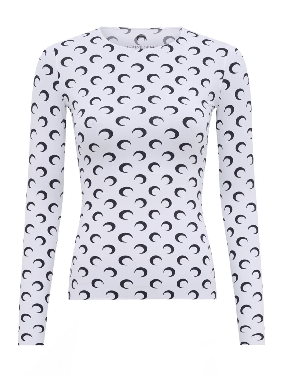 Top Moon White Polyamide Tops