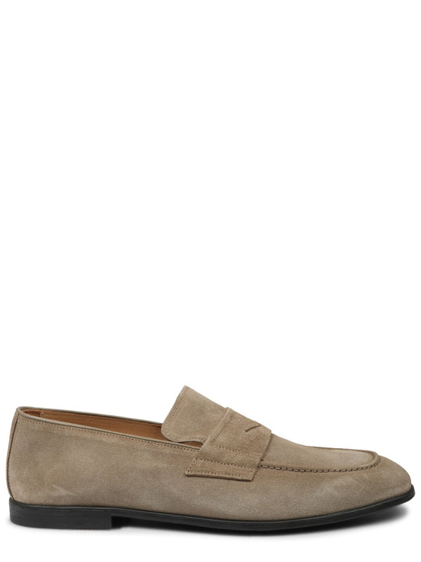 Loafers Lentini Suede Beige Leather