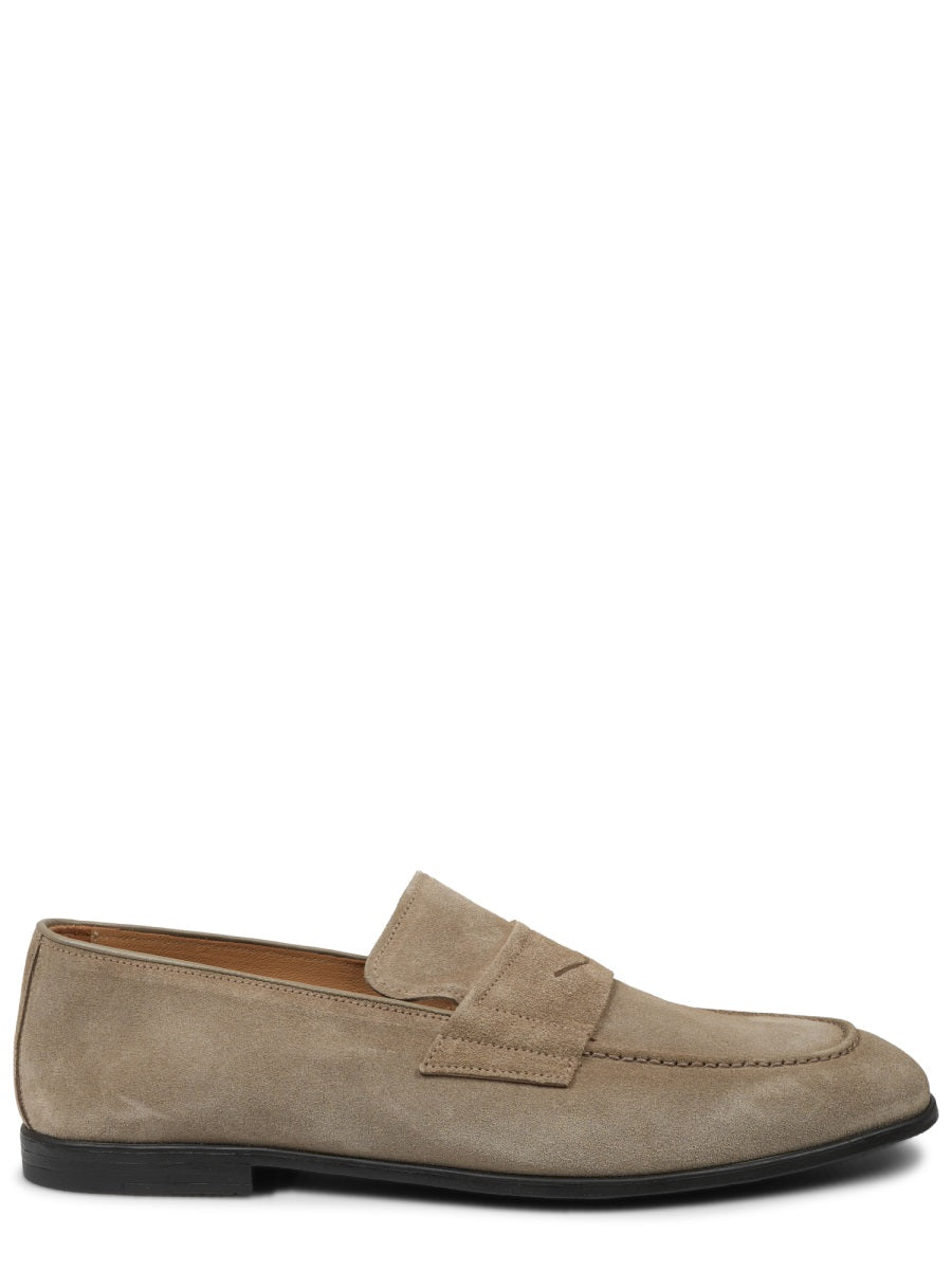 Loafers Lentini Suede Beige Leather