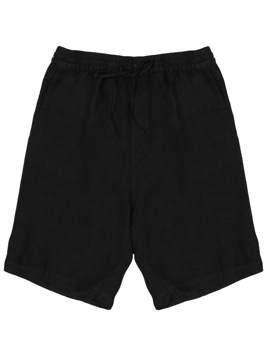 Black Linen Shorts