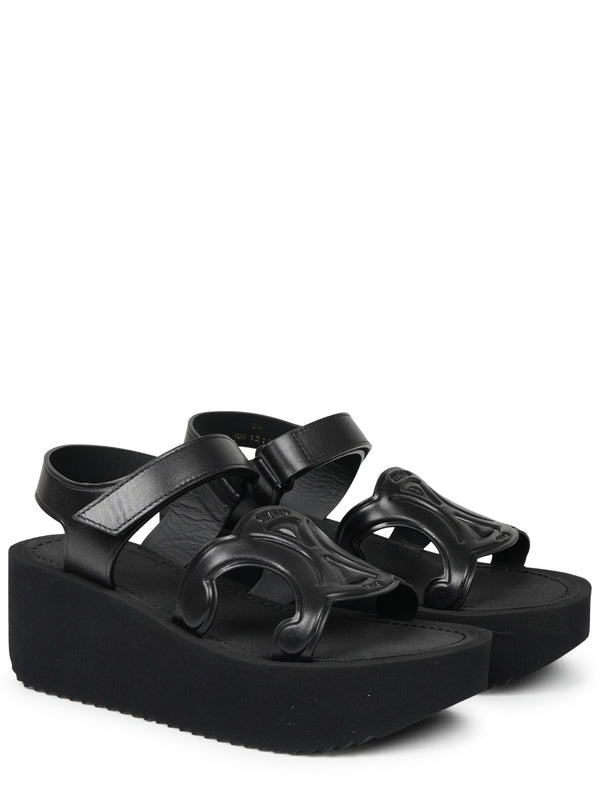 Leather Sandals Sunny Black Calf