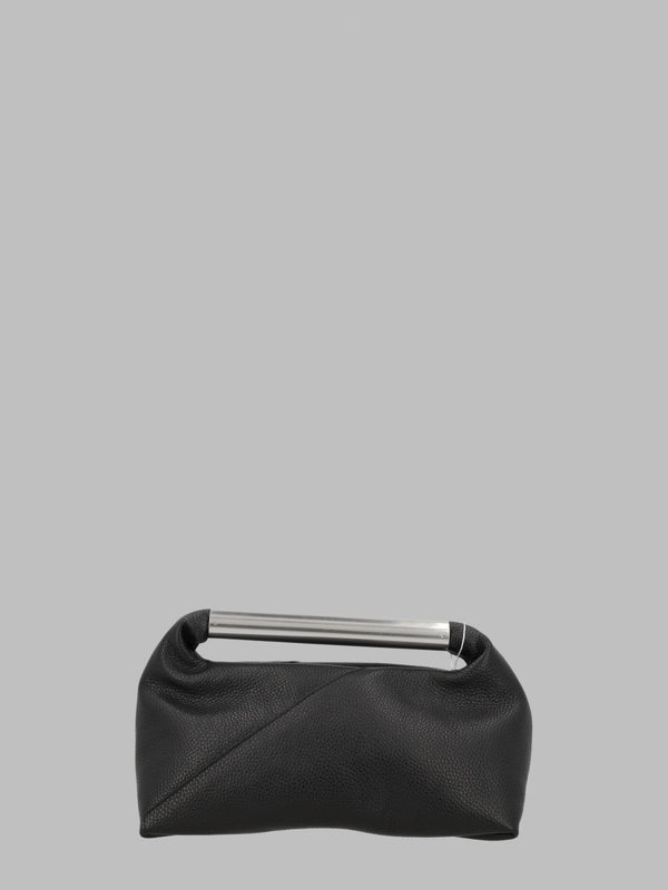 Clutch Japanese With Jewelled Handle Black Leather Bags
