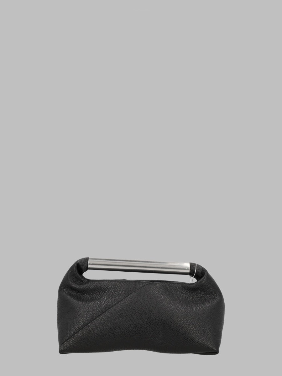 Clutch Japanese With Jewelled Handle Black Leather Bags