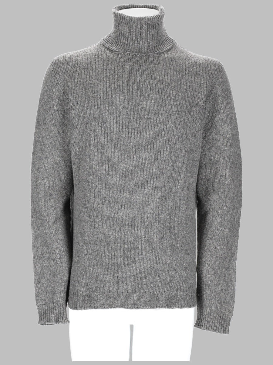 Wool Turtleneck Sweater Grey Jumpers