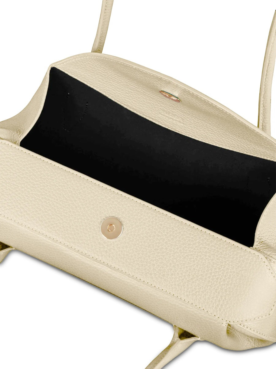 Oyster Bag Small Ivory Leather Shoulder