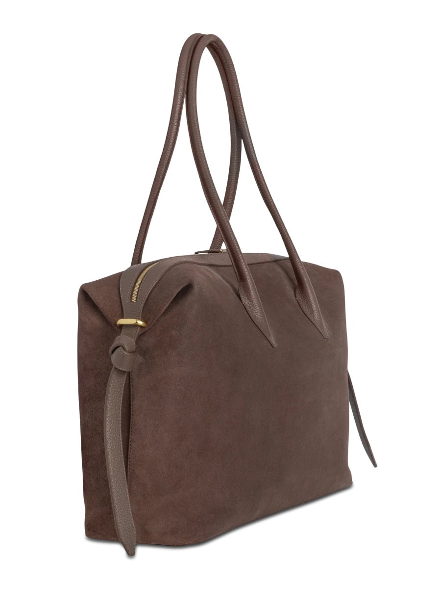 Brioche Large Leather Bag Brown Outer: Bovine Shoulder