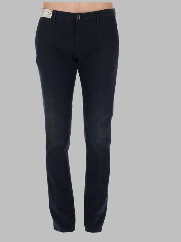 Jeans With Patch Logo Black Cotton Elastane Trousers