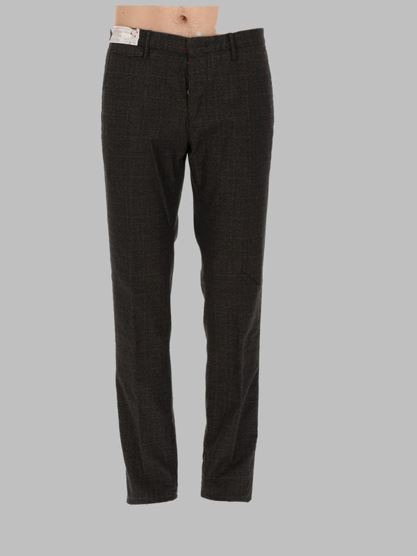 Jeans With Logo Patch Brown Cotton Trousers