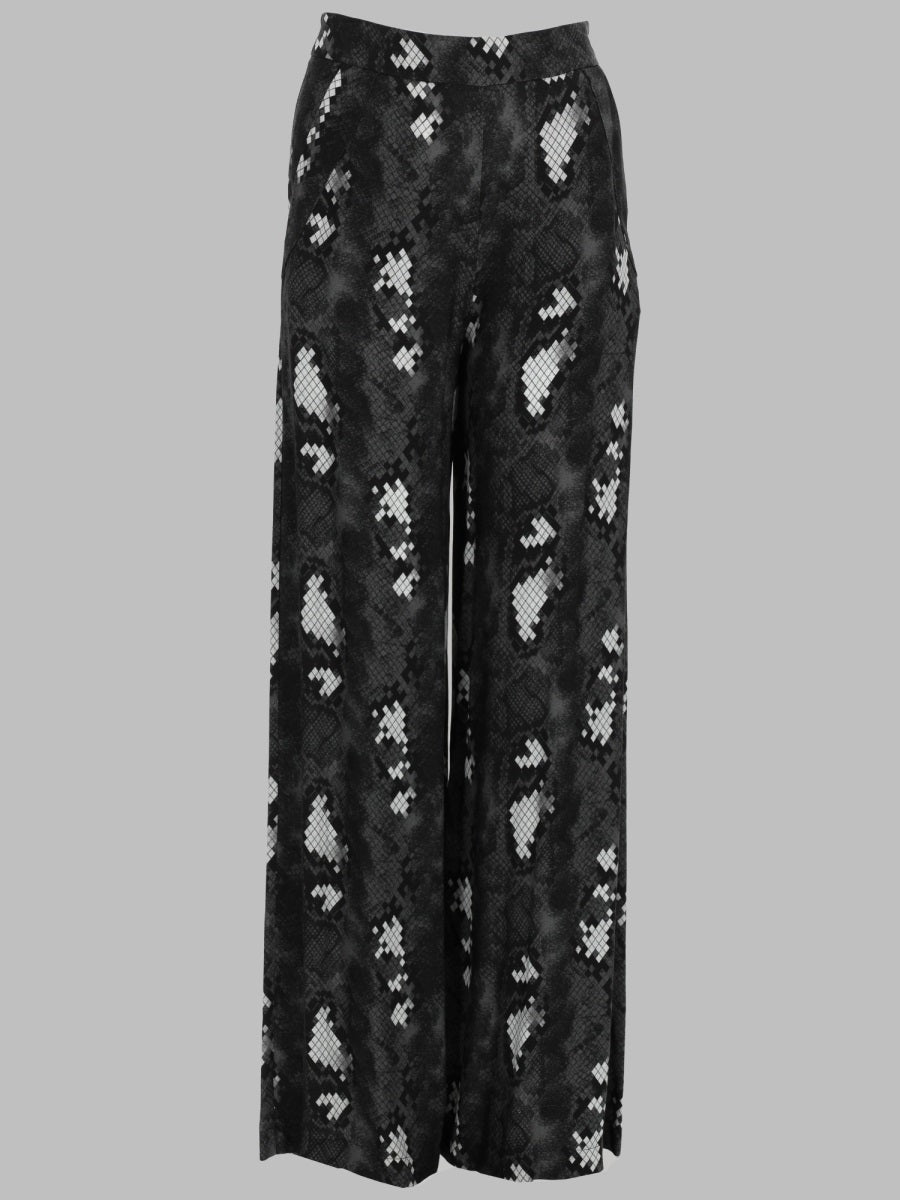 Trousers Printed Viscose Grey