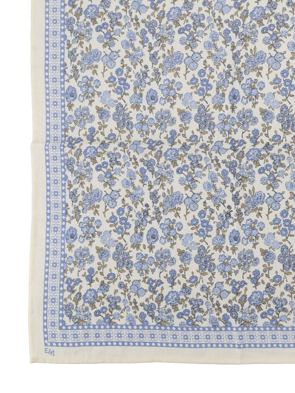 Foulard Silk-Cotton Brown Cotton - Silk Scarf