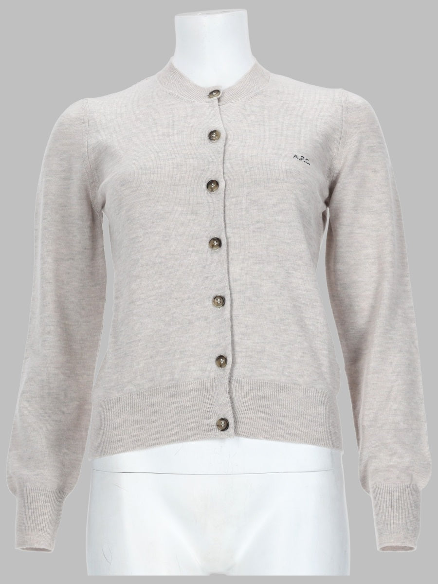 Cardigan Virgin Wool Grey Jumpers