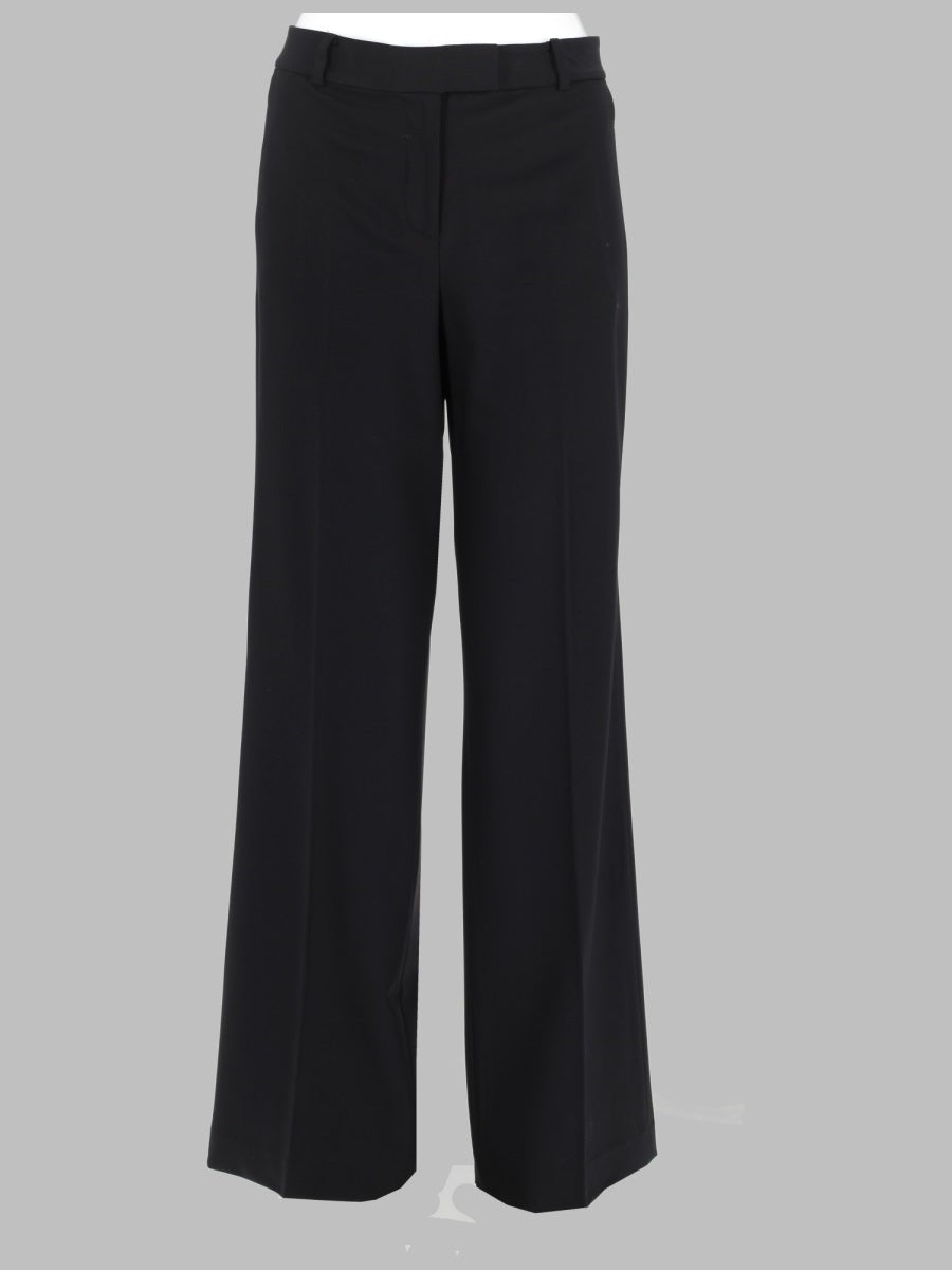 Trousers Wool Black Elastane