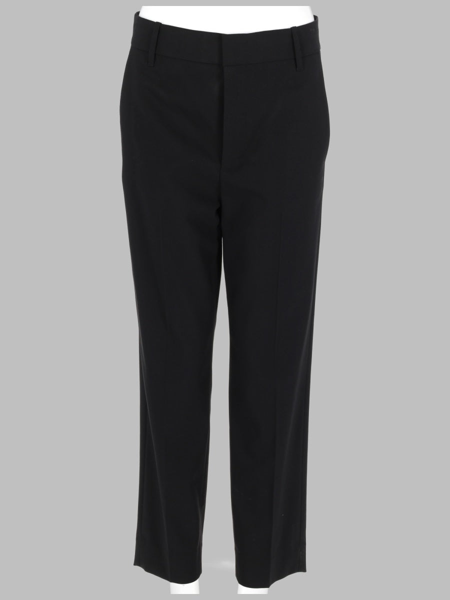 Trousers Regular Fit Black Cotton Nylon Elastane