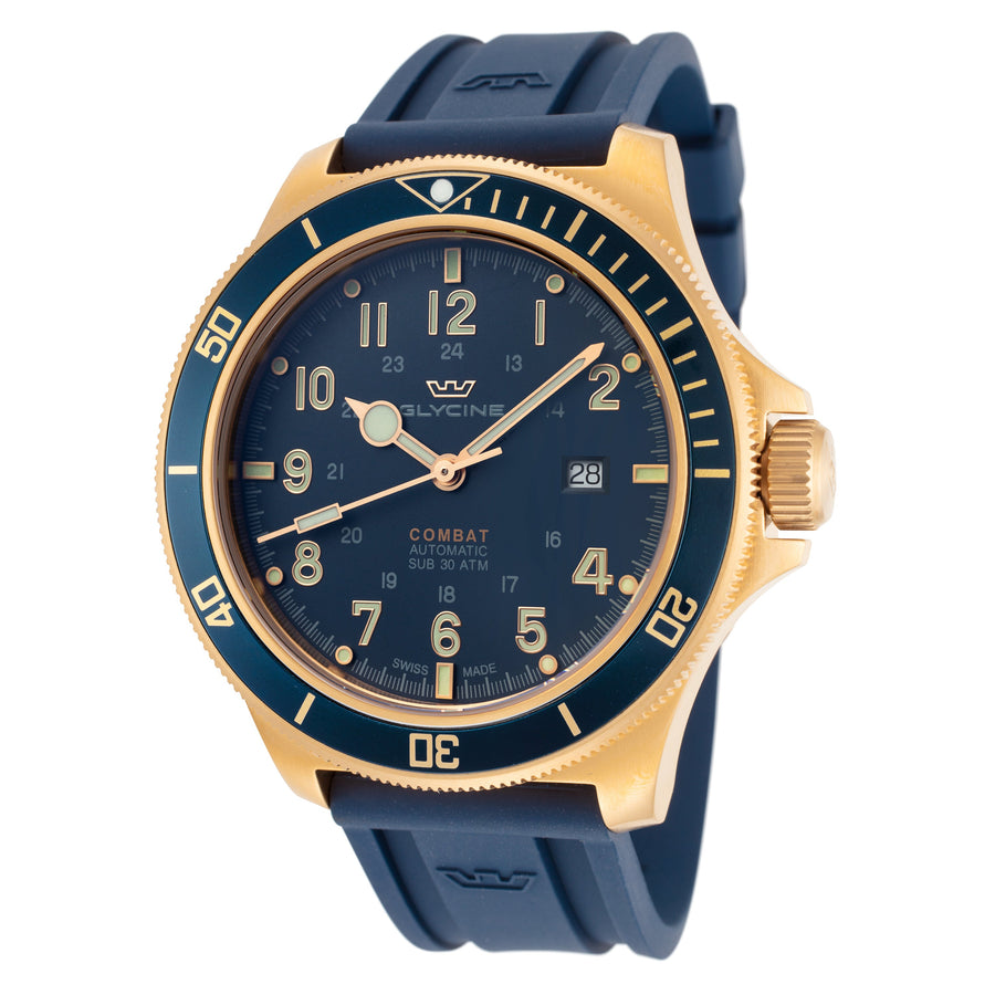 Preloved - Glycine Mens Combat Sub 46 46mm Automatic Watch Gl0282 One Color Watches