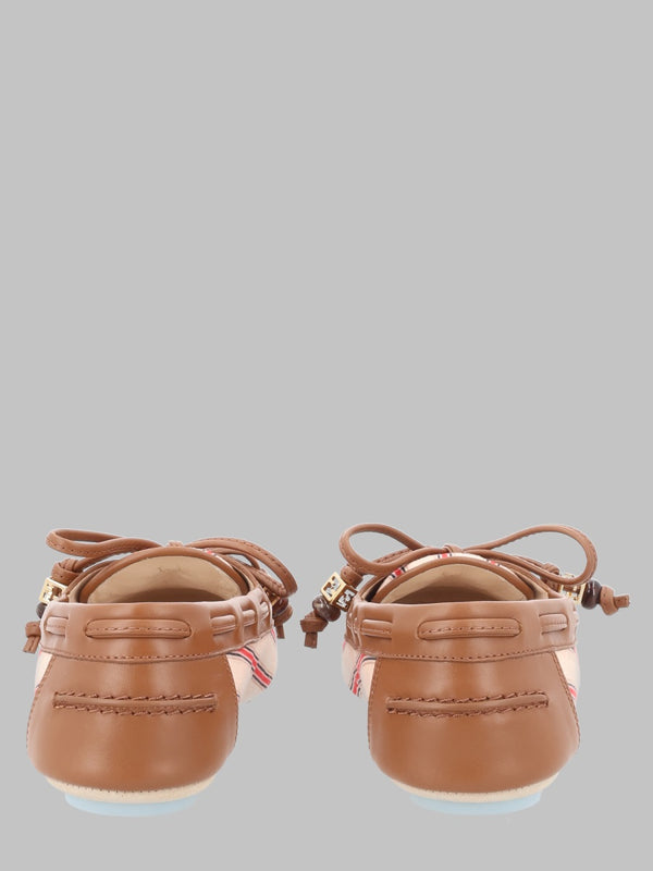 Loafers Ff Canvas And Leather Multicolour Cotton