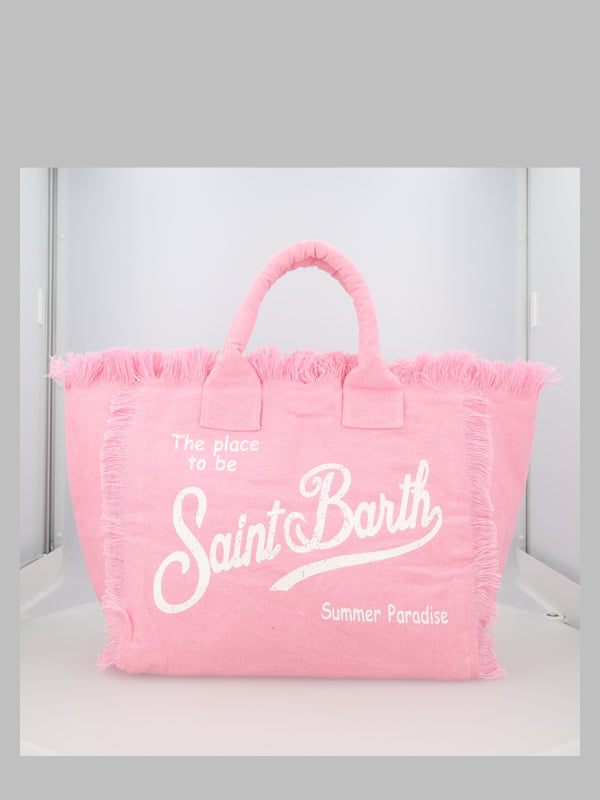 Handbag Vanity Linen Pink Handbags