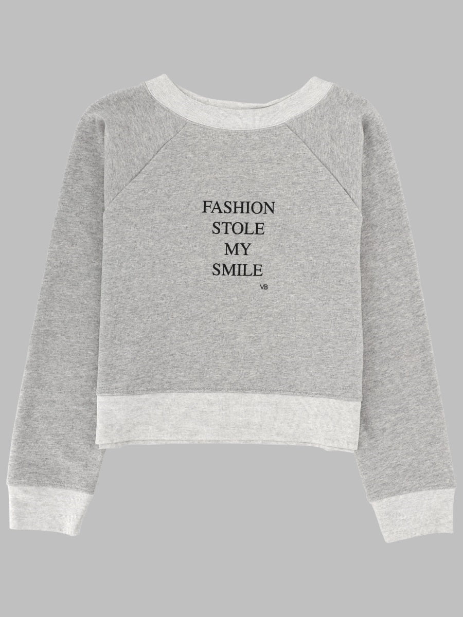 Printed Sweatshirt Grey Cotton Sweatshirts
