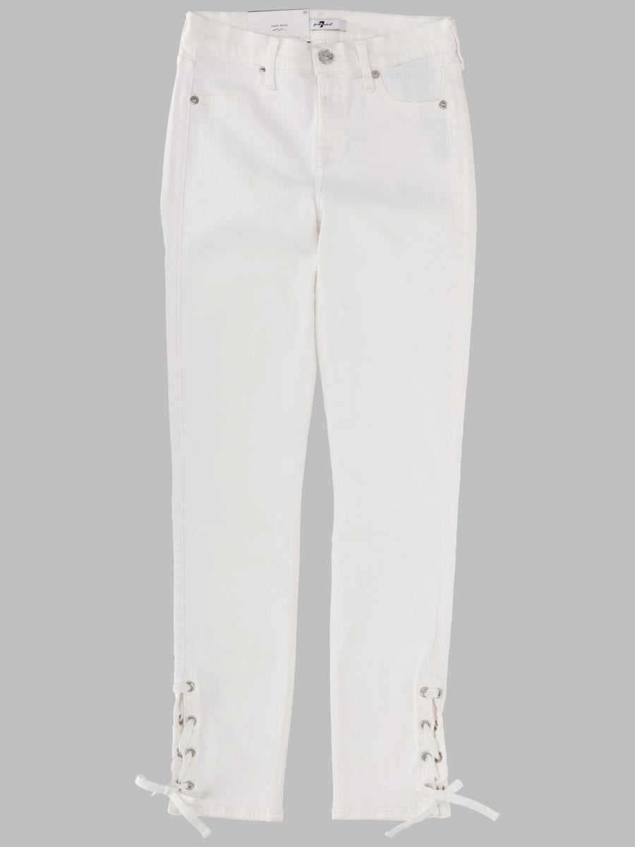Jeans Cotton Denim White Polyester Elastane
