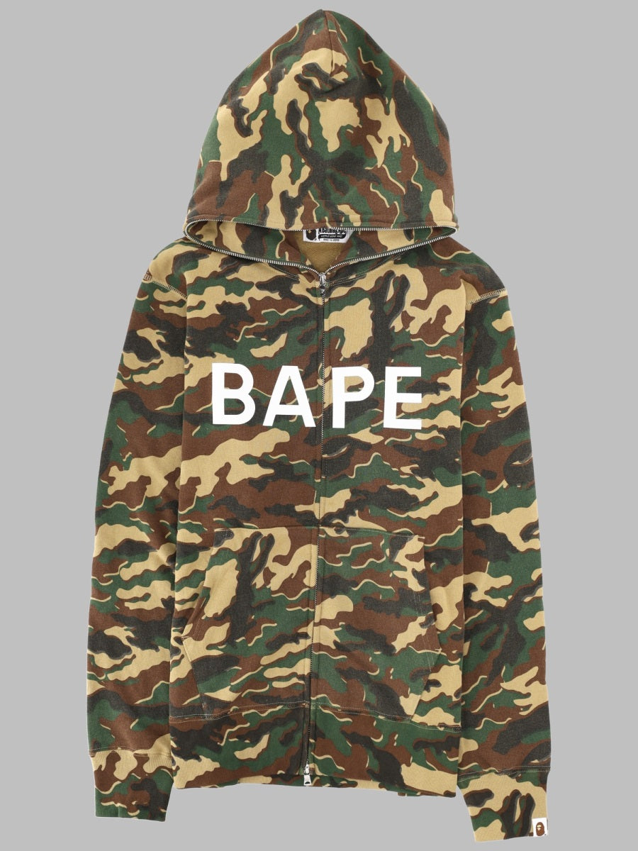 Hoodie Glitch Woodland Military Green Cotton Sweatshirts