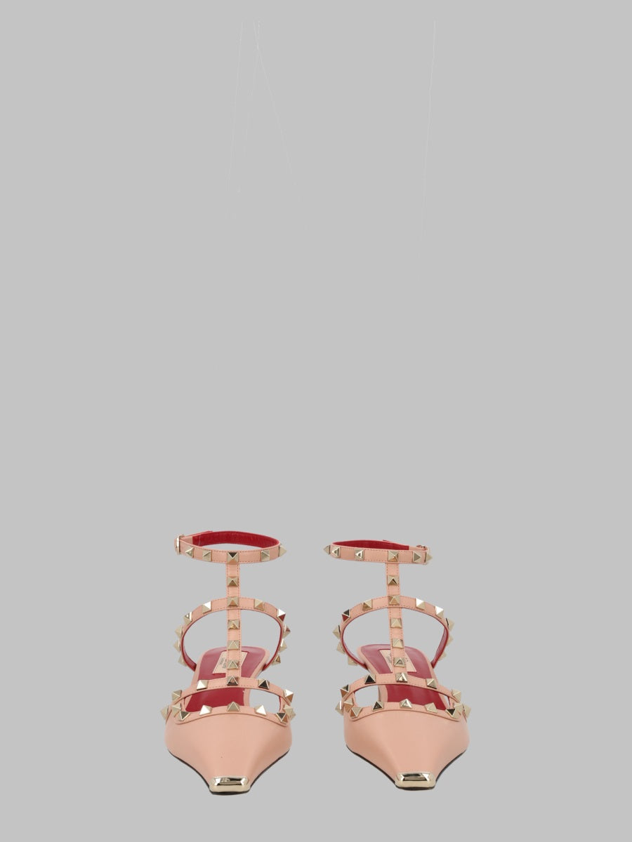 Pumps Rockstud Pink Goat Leather