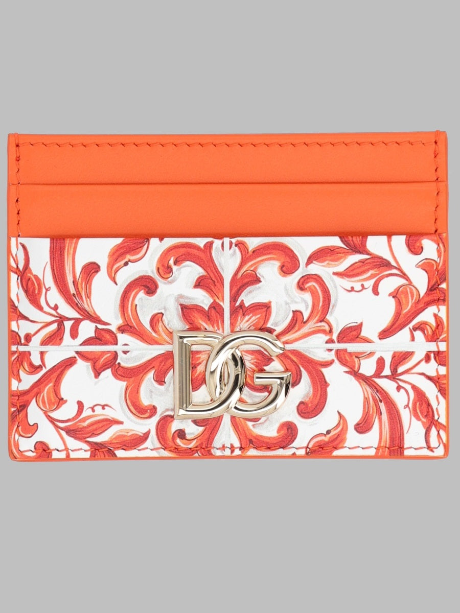 Card Holder Leather Orange Wallets & Purses