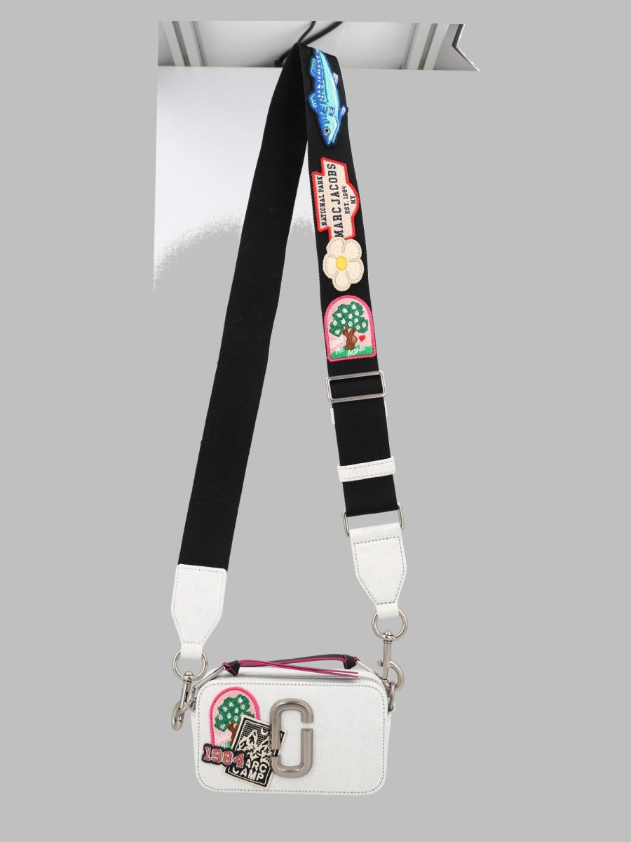 Shoulder Bag The Camp Patchwork Denim White Cotton