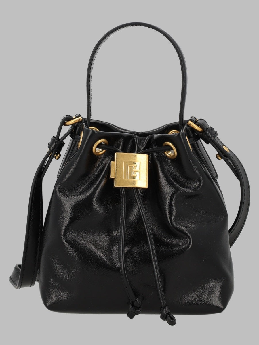 Bucket Bag Pulse Mini Black Calf Leather Shoulder