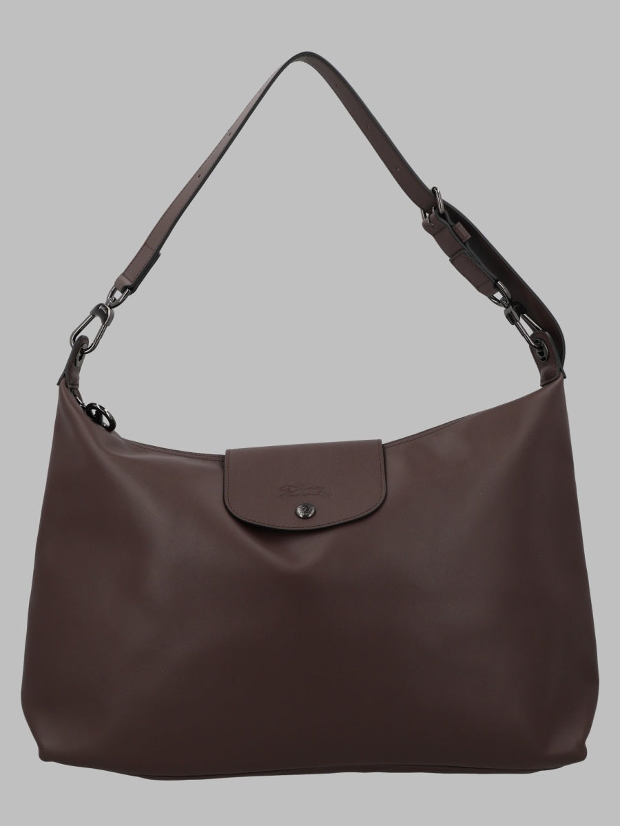 Hobo Bag Le Pliage Xl Xtra Dark Brown Leather Shoulder