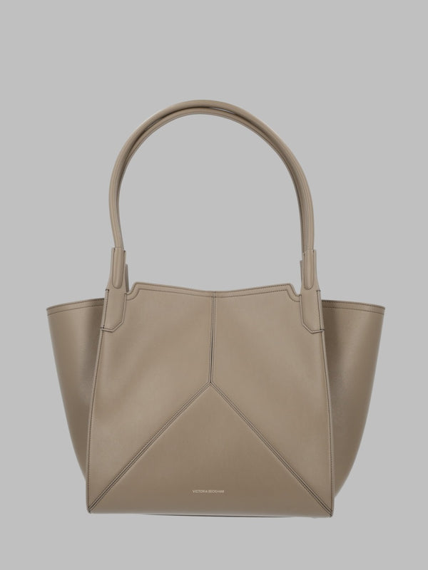 Tote Bag Victoria Beige Calf Leather Shoulder